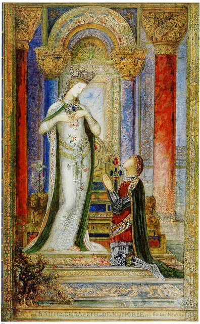 モロー《ハンガリーの聖エリザベート》1882