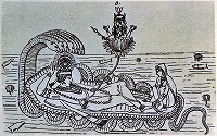 《ヴィシュヌ・ナーラーヤナ》Eムーア『インドの万神殿』1810 より