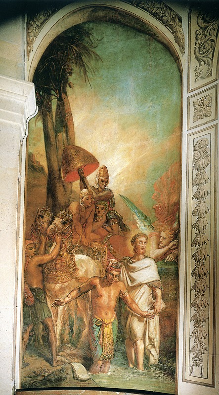 シャセリオー《エティオピアの女王の宦官を洗令する聖ピリポ》1853