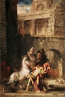 モロー《馬に喰われるディオメーデース》1865