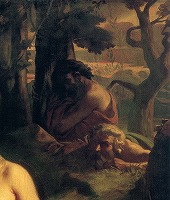 シャセリオー《水浴のスザンナ》1839（部分）