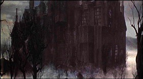 『白昼の幻想』 1967　約23分：「アッシャー家」外観のマット画
